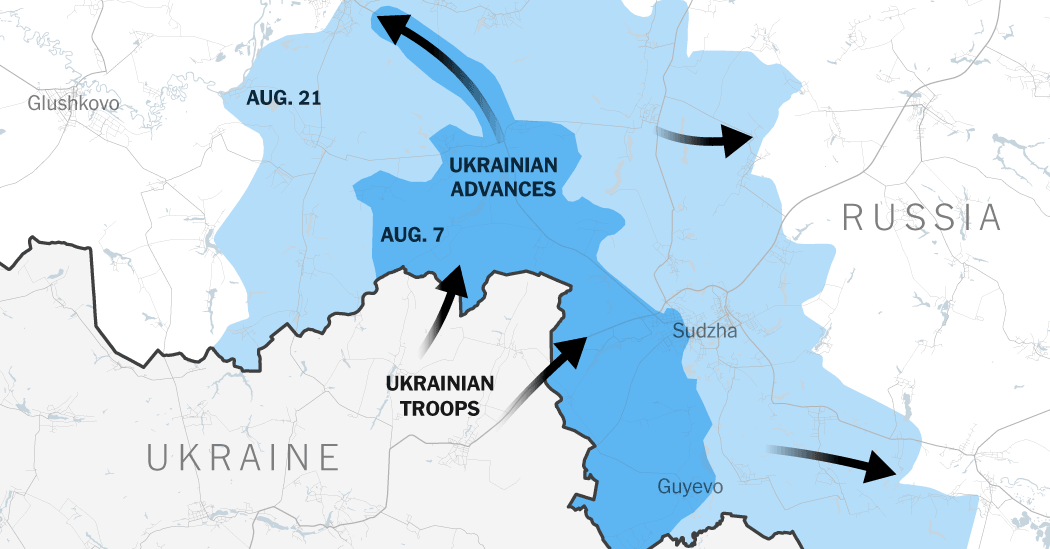 Mapping Ukraine’s Surprise Invasion of Russia