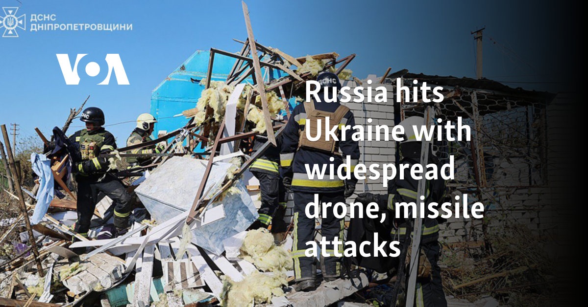 Russia hits Ukraine with widespread drone, missile attacks