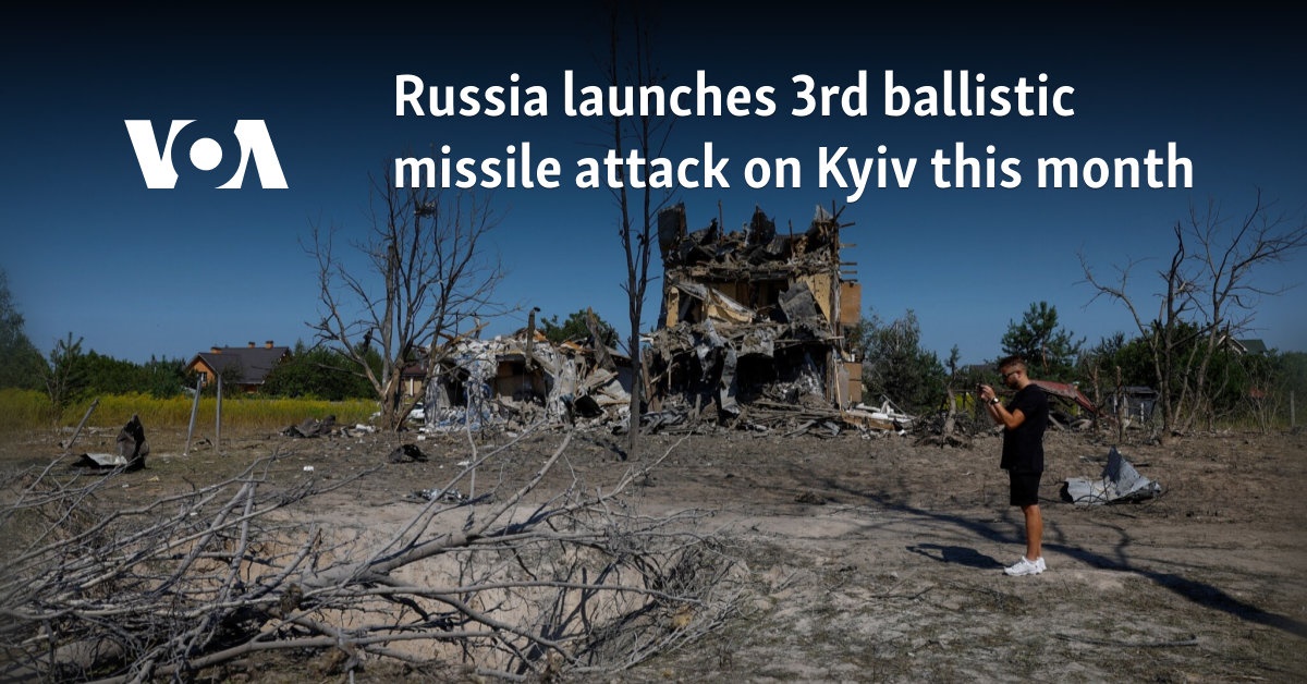 Russia launches 3rd ballistic missile attack on Kyiv this month