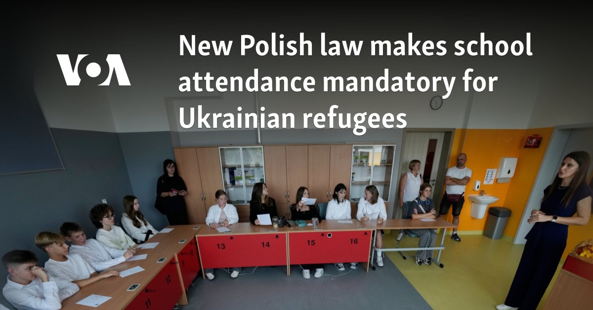 New Polish law makes school attendance mandatory for Ukrainian refugees