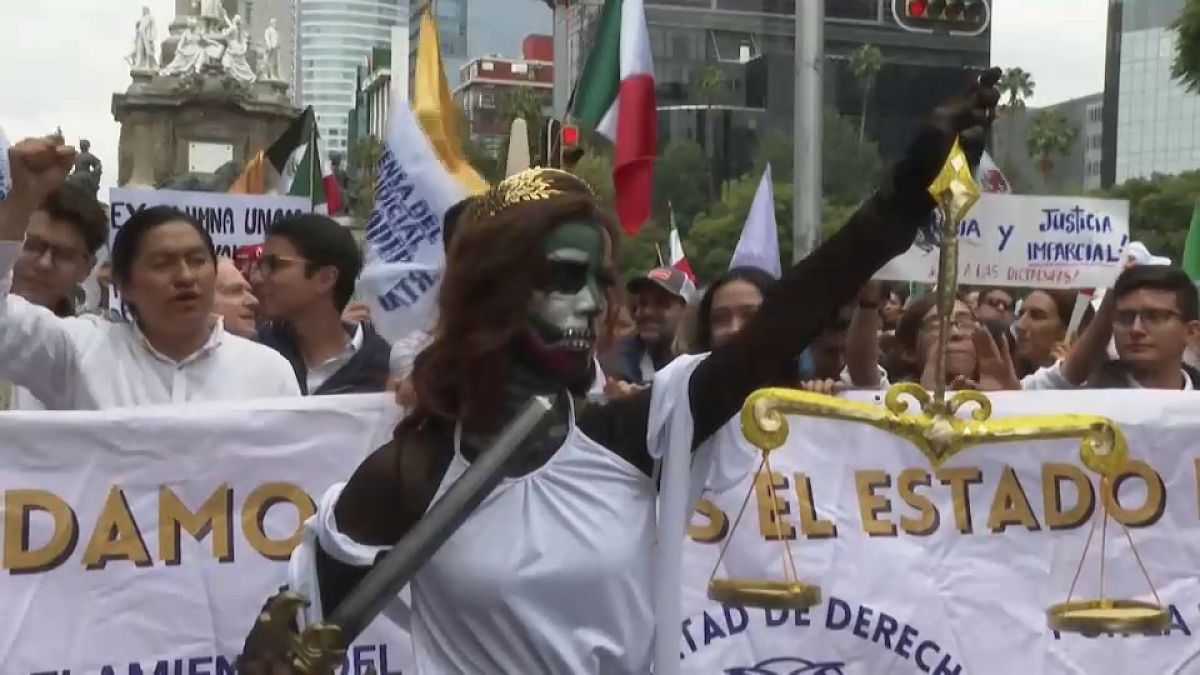 Video. WATCH: Mexicans march against controversial election bill