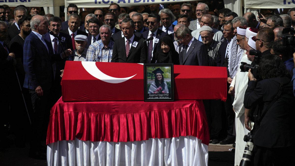 Funeral held for Turkish-American activist shot by Israeli soldier