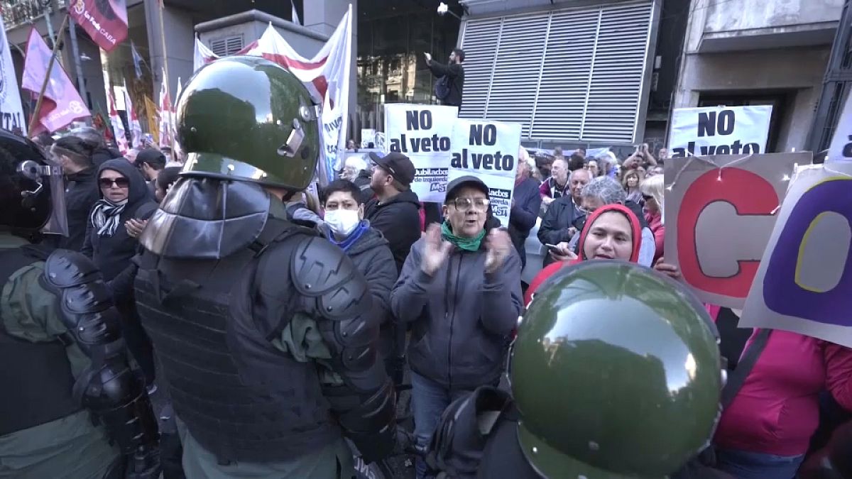 Video. WATCH: Milei’s pension Increase veto sparks nationwide protests