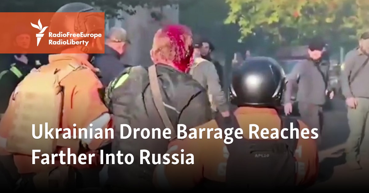 Ukrainian Drone Barrage Reaches Farther Into Russia