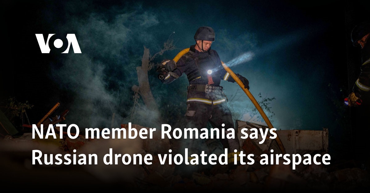 NATO member Romania says Russian drone violated its airspace