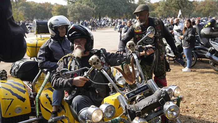 Tens of thousands of motorcyclists gathered at Portuguese shrine to get helmets blessed