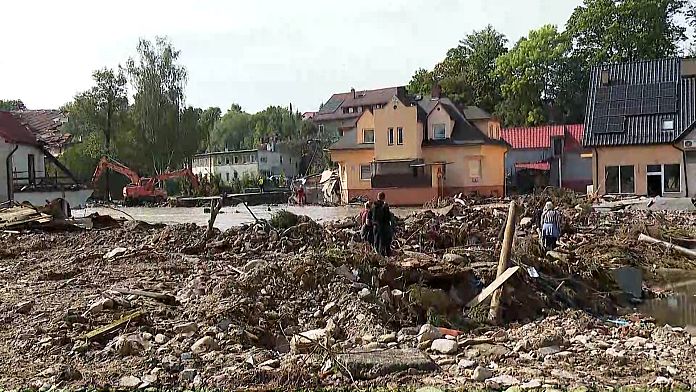 A flood disaster occurred in Stronie Śląskie, Poland.