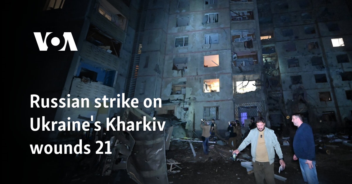 Russian strike on Ukraine’s Kharkiv wounds 21 