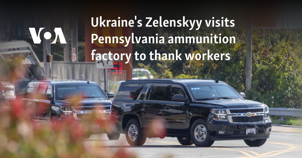 Ukraine’s Zelenskyy visits Pennsylvania ammunition factory to thank workers