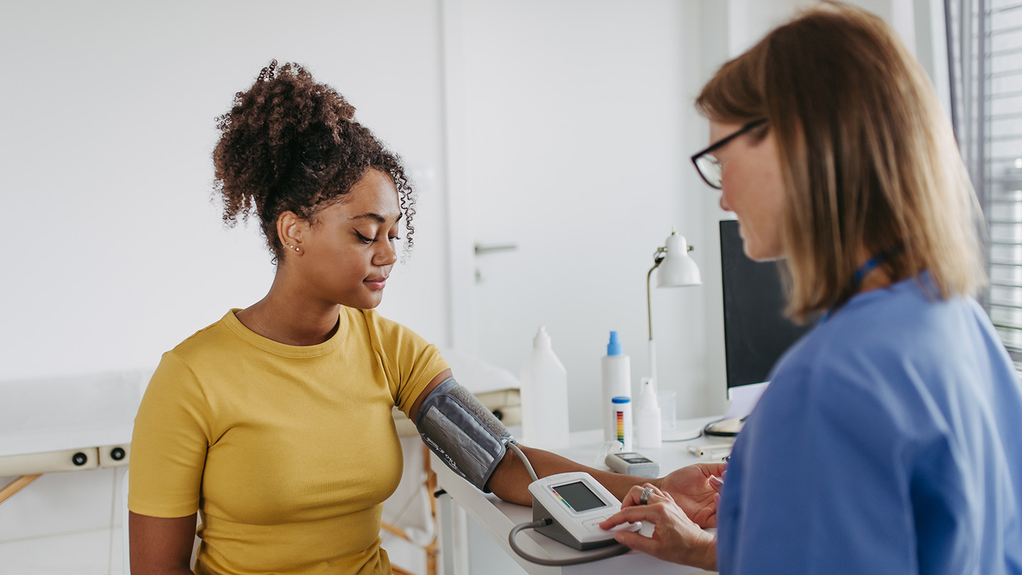 Blood pressure may read falsely high if the arm isn’t positioned properly