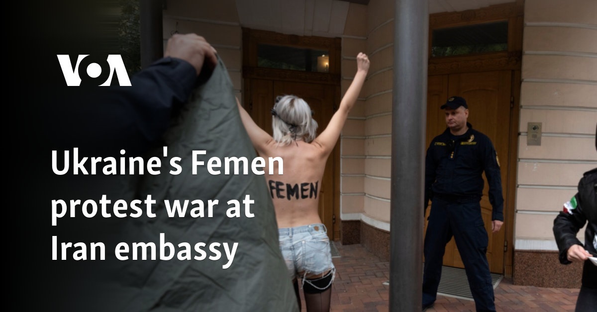 Ukraine’s Femen protest war at Iran embassy