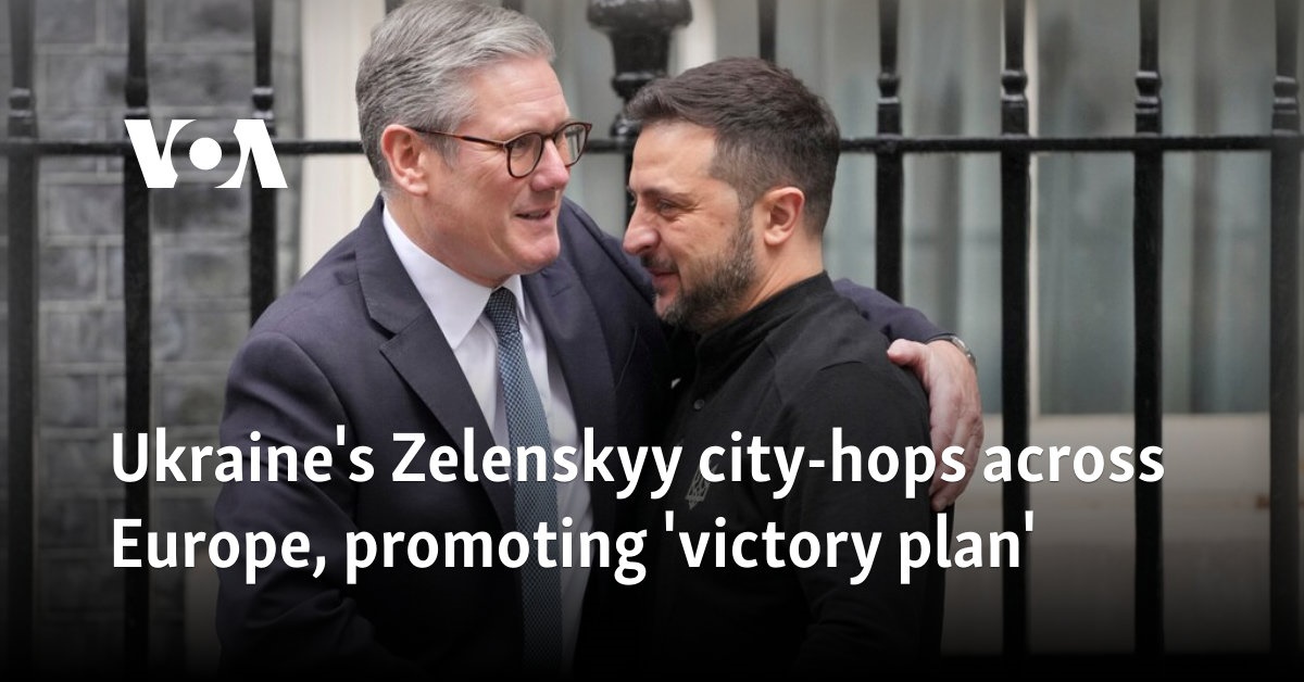 Ukraine’s Zelenskyy city-hops across Europe, promoting ‘victory plan’