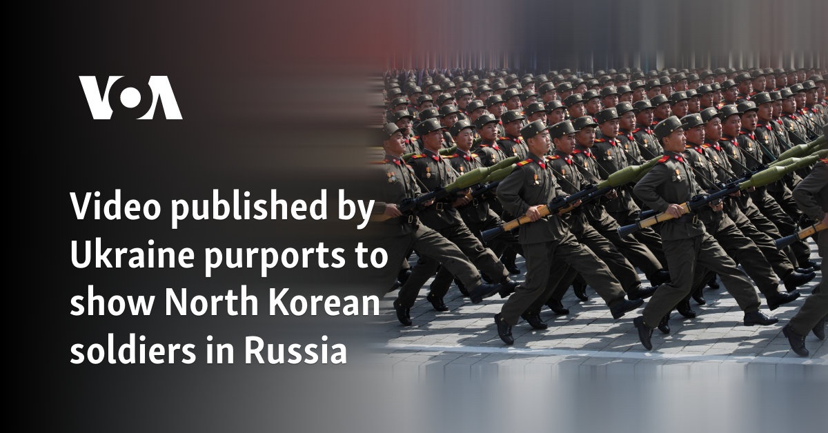 Video published by Ukraine purports to show North Korean soldiers in Russia