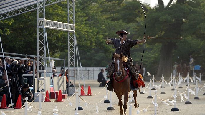 Yabusame archery steals the show at Japanese shrine