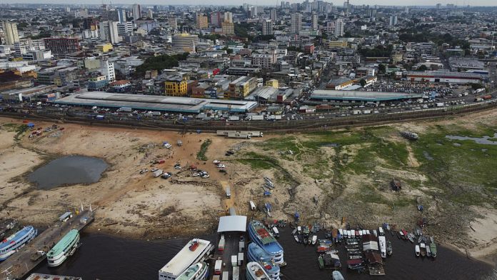 Main Amazon tributary in Brazil at lowest level in a century as drought hits