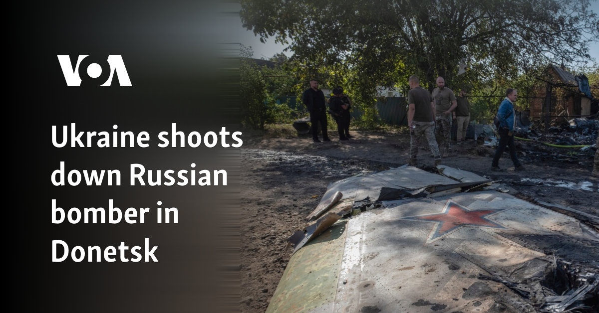 Ukraine shoots down Russian bomber in Donetsk