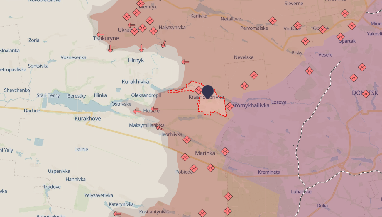 Russia occupies Kasnohorivka, Doentsk Oblast – DeepState