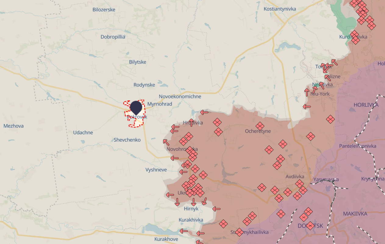 DeepState: Russia advances near six settlements in Donetsk Oblast and Kursk Oblast