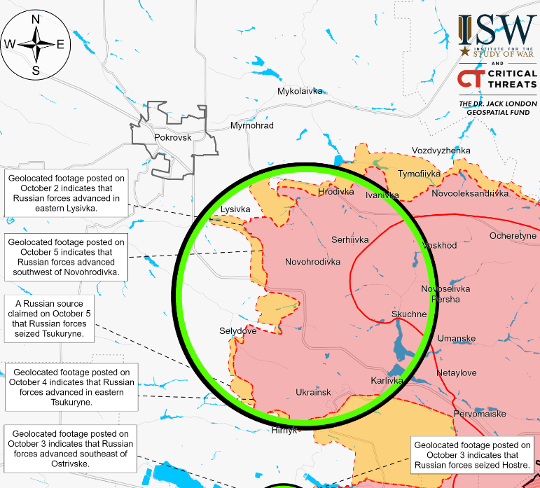 ISW: Russian forces lose five divisions’ worth of equipment near Pokrovsk