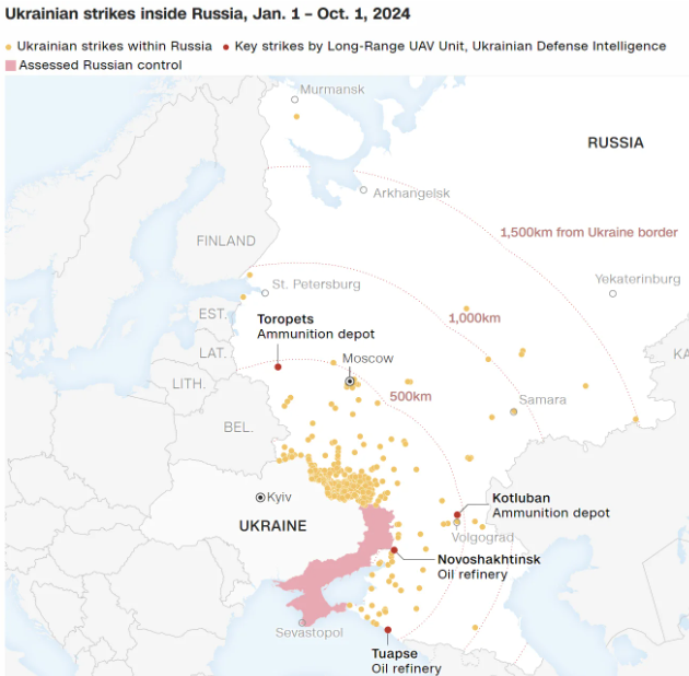 Ukraine strikes Russia 7,000 times in 2024, CNN reports – but numbers don’t tell full story