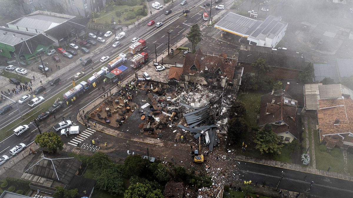 All 10 passengers killed after small plane crashes into house in southern Brazil