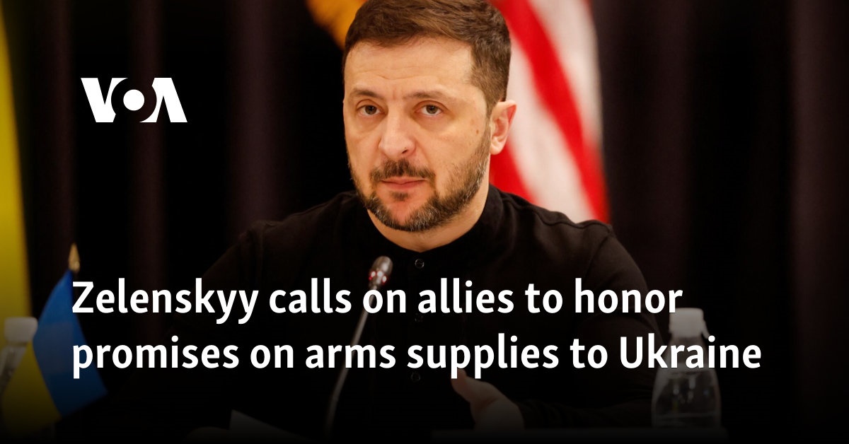 Zelenskyy calls on allies to honor promises on arms supplies to Ukraine 