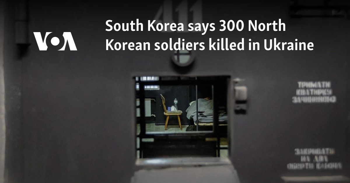 South Korea says 300 North Korean soldiers killed in Ukraine