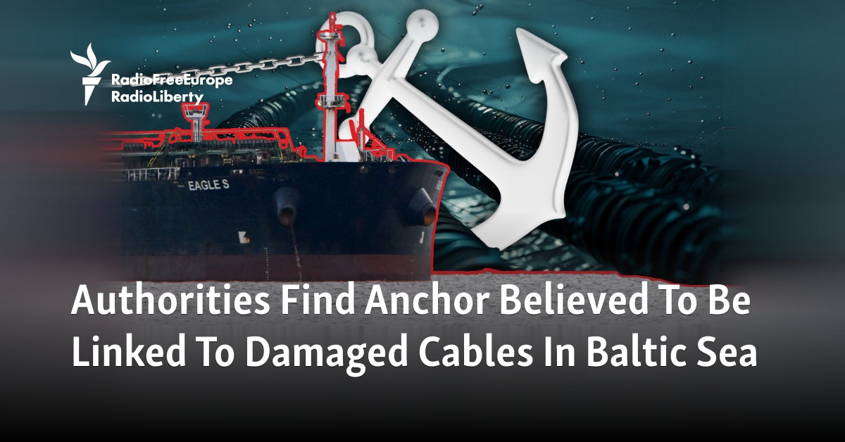 Authorities Find Anchor Believed To Be Linked To Damaged Cables In Baltic Sea