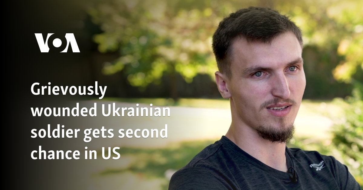 Grievously wounded Ukrainian soldier gets second chance in US