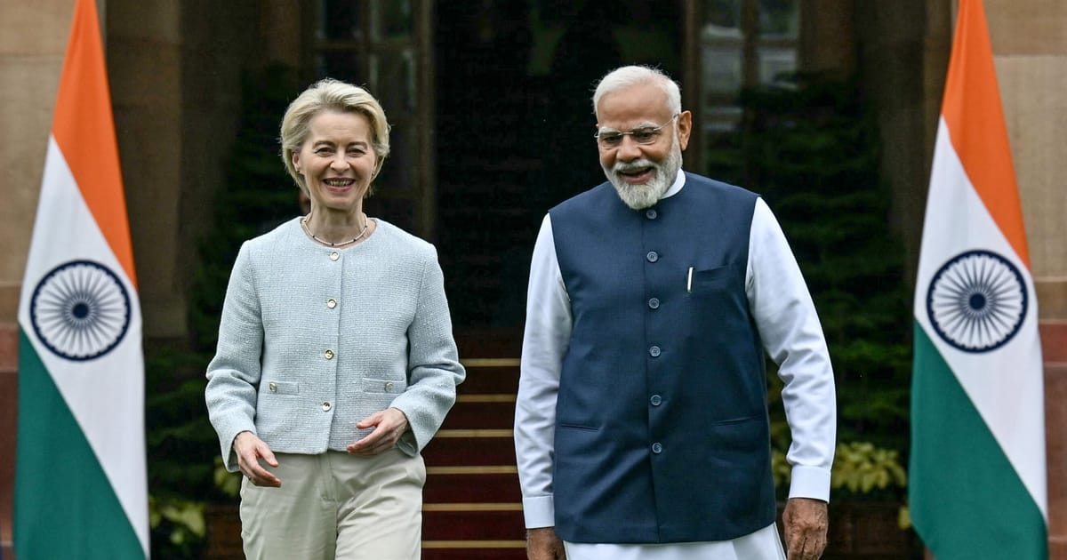 EU, India agree to finalize free-trade pact this year, von der Leyen says – POLITICO