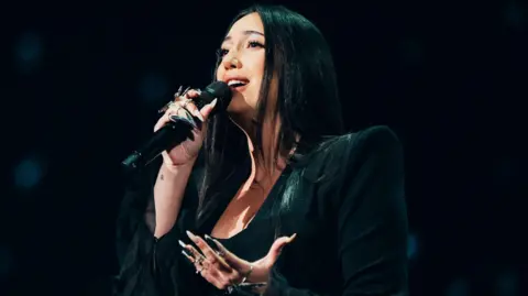 Getty Images Yuval Raphael performs at the Eurovision Song Contest