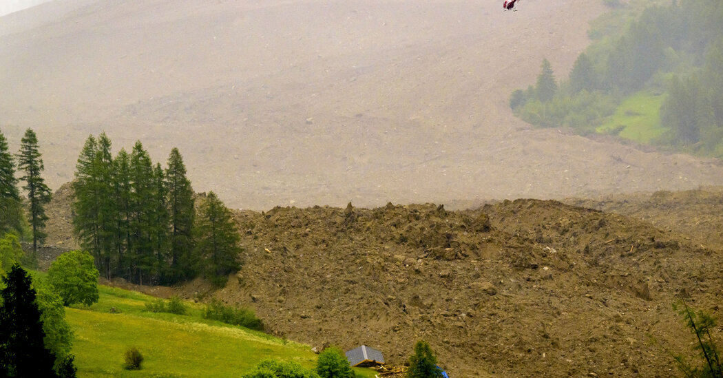 Glacier Collapse in the Swiss Alps Destroys Most of a Village