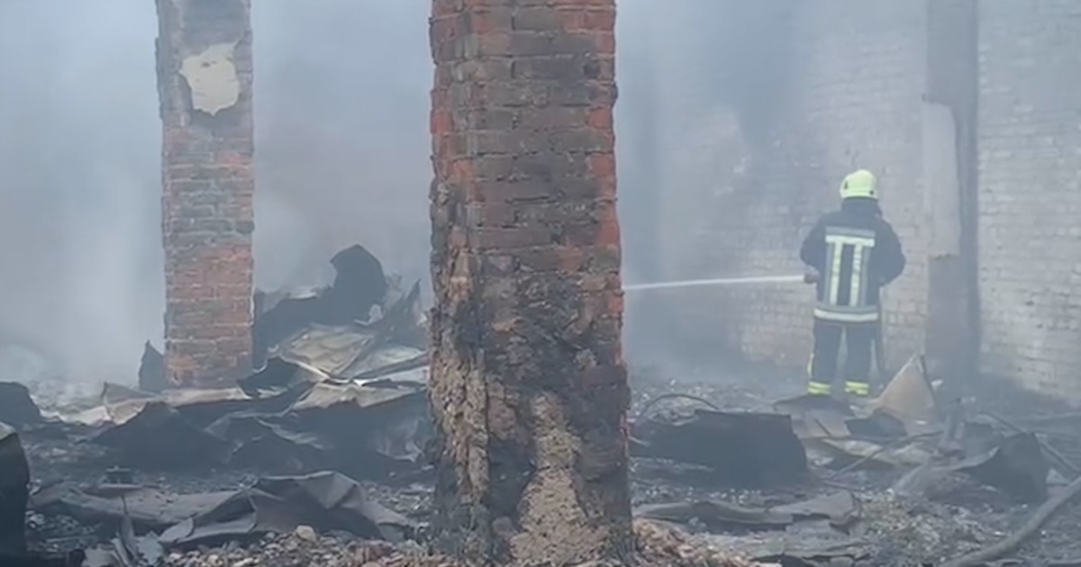 Ukrainians Clean Up After Record Drone Attack