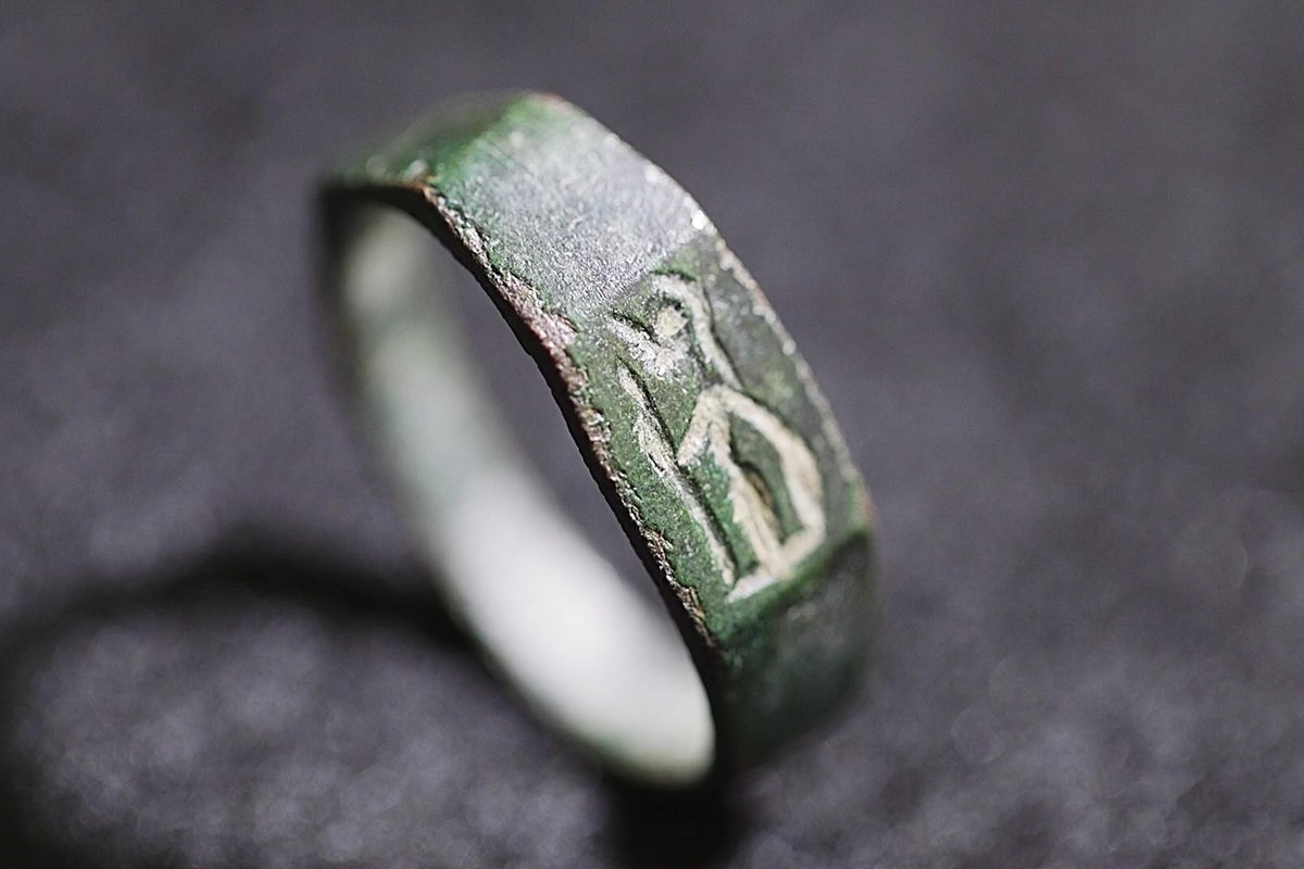 Teenager on hike finds 1,800-year-old ring depicting Roman goddess Minerva