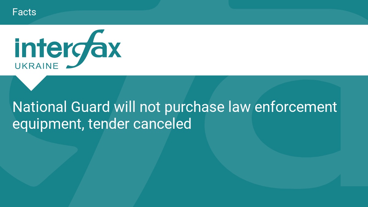 National Guard will not purchase law enforcement equipment, tender canceled
