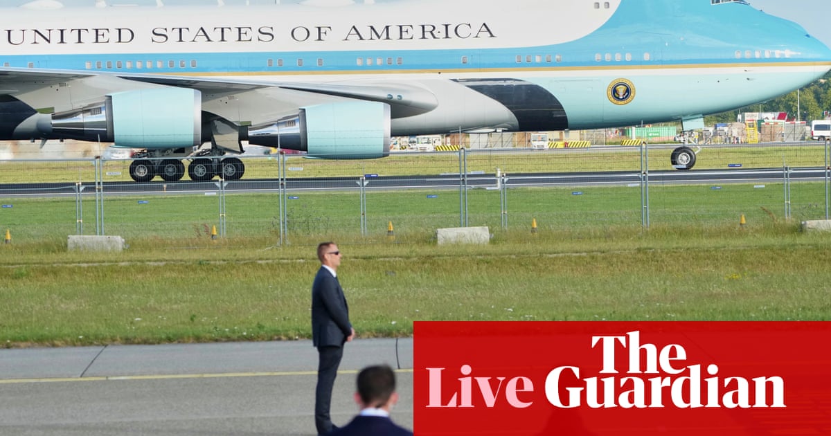 Trump arrives in Europe for annual Nato summit after Rutte praises his ‘decisive action in Iran’ – live updates | Donald Trump