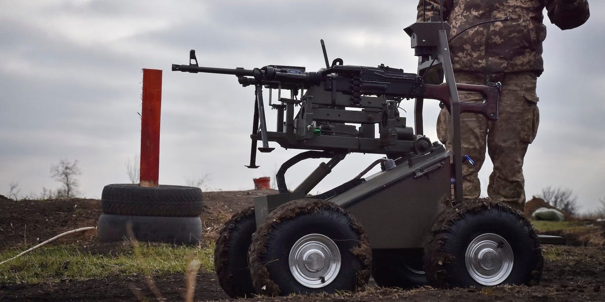 Ukrainian Soldiers Are Giving Guns and Grenade Launchers to Robots
