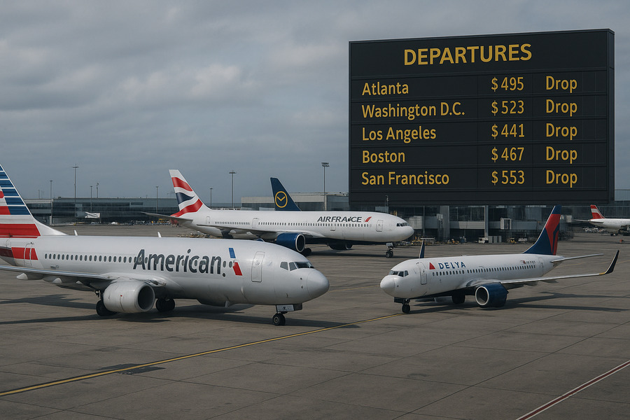 Europe Freezes US Travel as American, Air France, Delta Are Forced to Slash Fares to Atlanta, Washington, and Boston Amid Soaring Dollar, and Surging Demand from Mexico, Canada and Caribbean