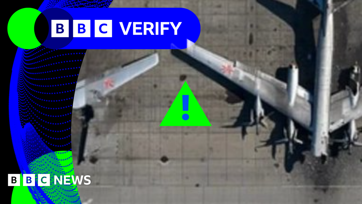 BBC Verify Live: Debunking AI-generated images of Russian airbases