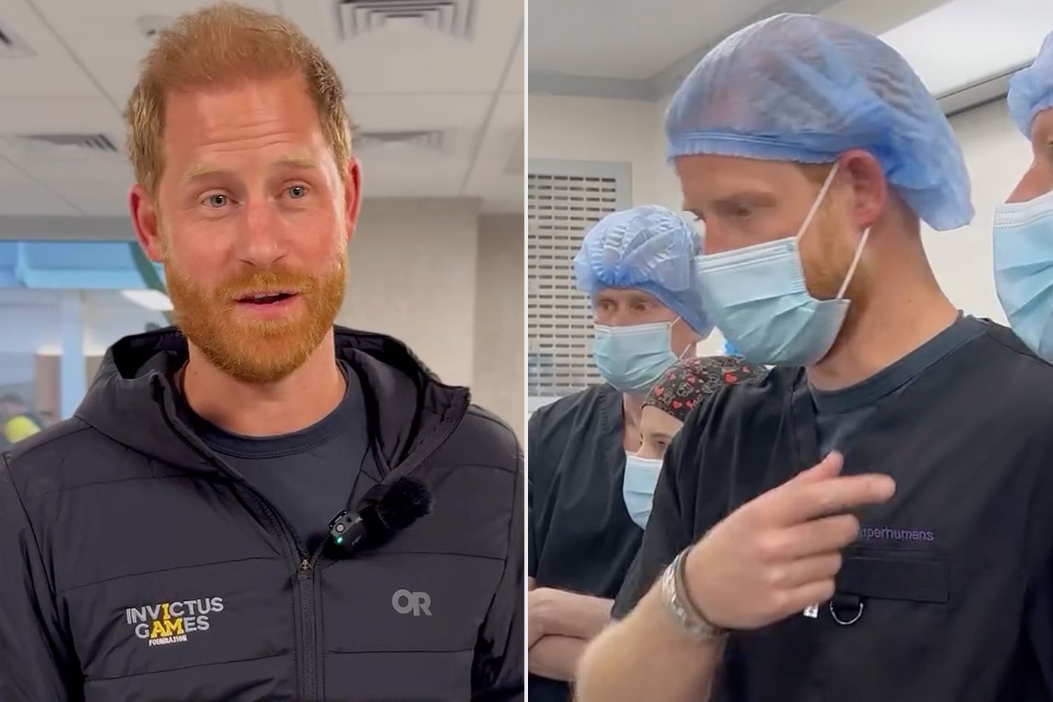 Prince Harry Sports Scrubs to Watch Operation on Ukraine Trip