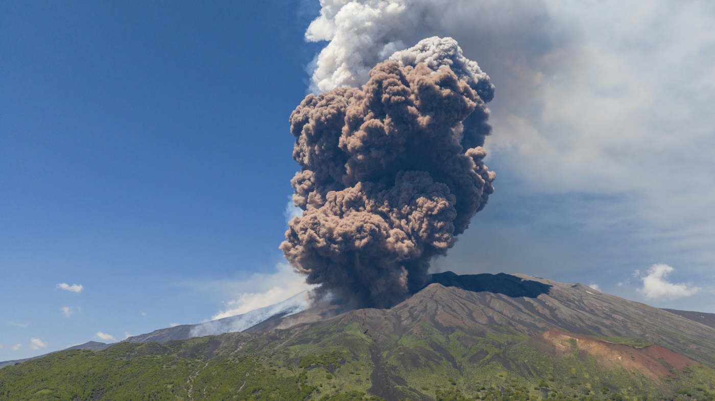 Italy’s Mount Etna erupts, shooting a massive ash cloud into the sky : NPR