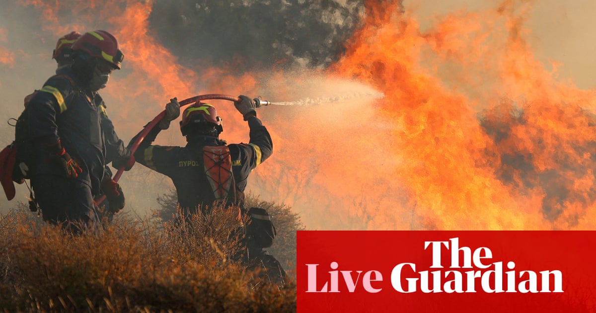 More than 1,500 people evacuated in Crete due to wildfire as Europe’s heatwave continues – live | Europe