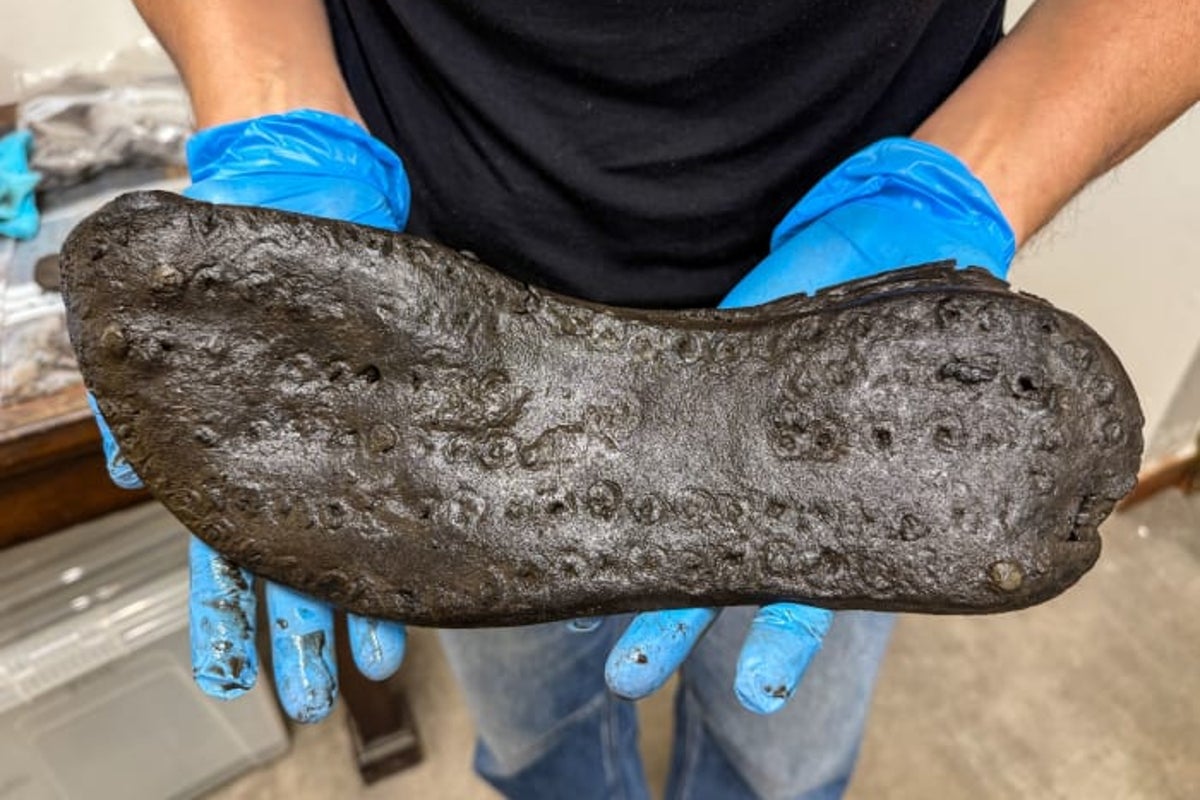 Mystery over ‘unusually large’ Roman shoes unearthed