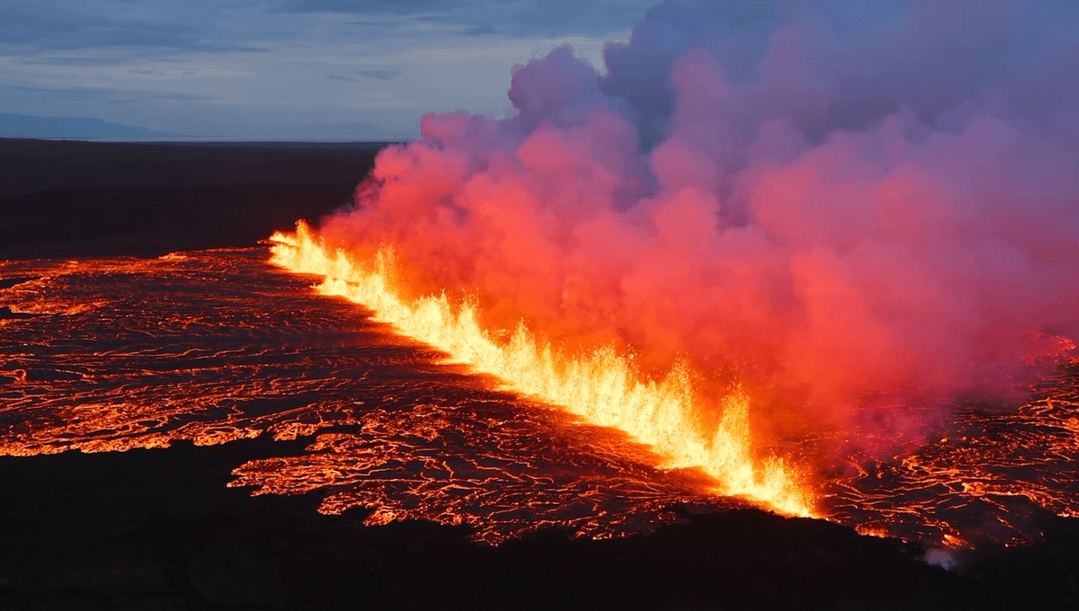 Spectacular Drone Footage Captures Fiery Scene Of Iceland’s Latest Volcanic Eruption