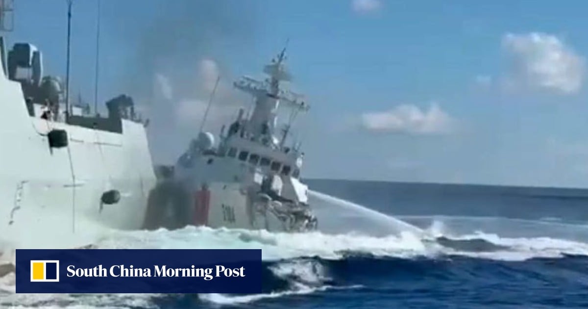 Chinese ships collide during clash with Philippine vessel at contested Scarborough Shoal