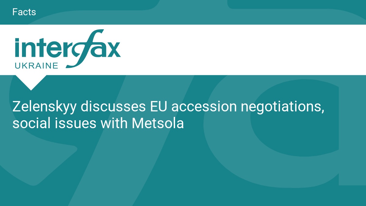 Zelenskyy discusses EU accession negotiations, social issues with Metsola