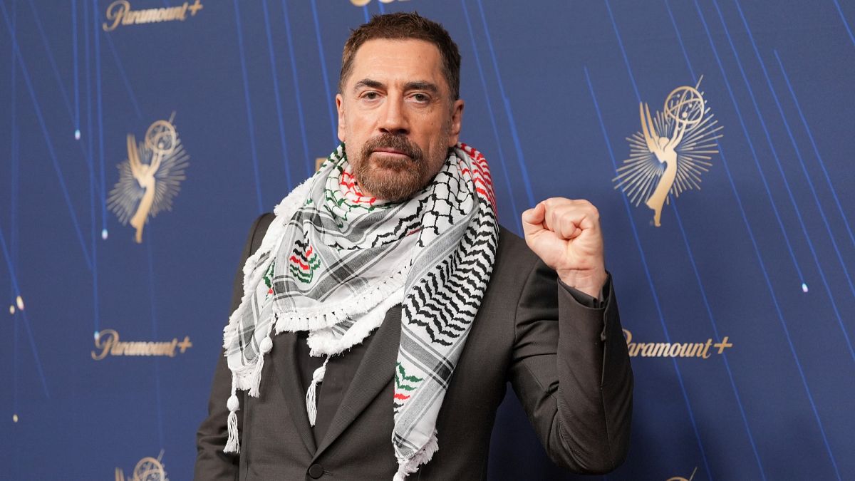 ‘Free Palestine’: Javier Bardem wears keffiyeh at Emmys and calls Gaza situation a ‘genocide’
