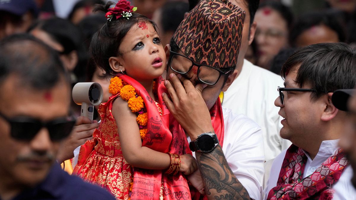 Video. A two-year-old girl is chosen as Nepal’s new living goddess
