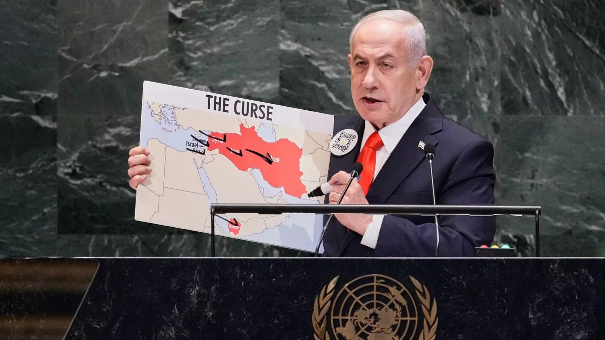 ‘Lay down your arms’ and free hostages now, Israel’s PM Netanyahu tells Hamas at UNGA