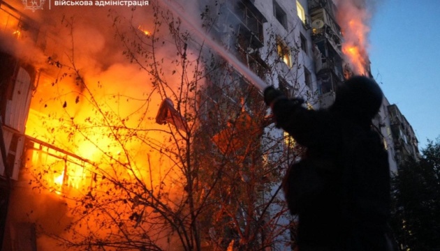 Overnight attack on Zaporizhzhia damages 14 apartment blocks, nine private houses